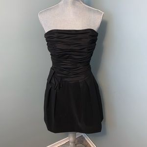 JESSICA MCCLINTOCK vintage black mini strapless dress size 8 wedding guest prom